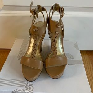 Sigerson Morrison nude wedge sandals